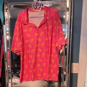 Obnoxious Golf: Pink Taco Print Men's Shirt